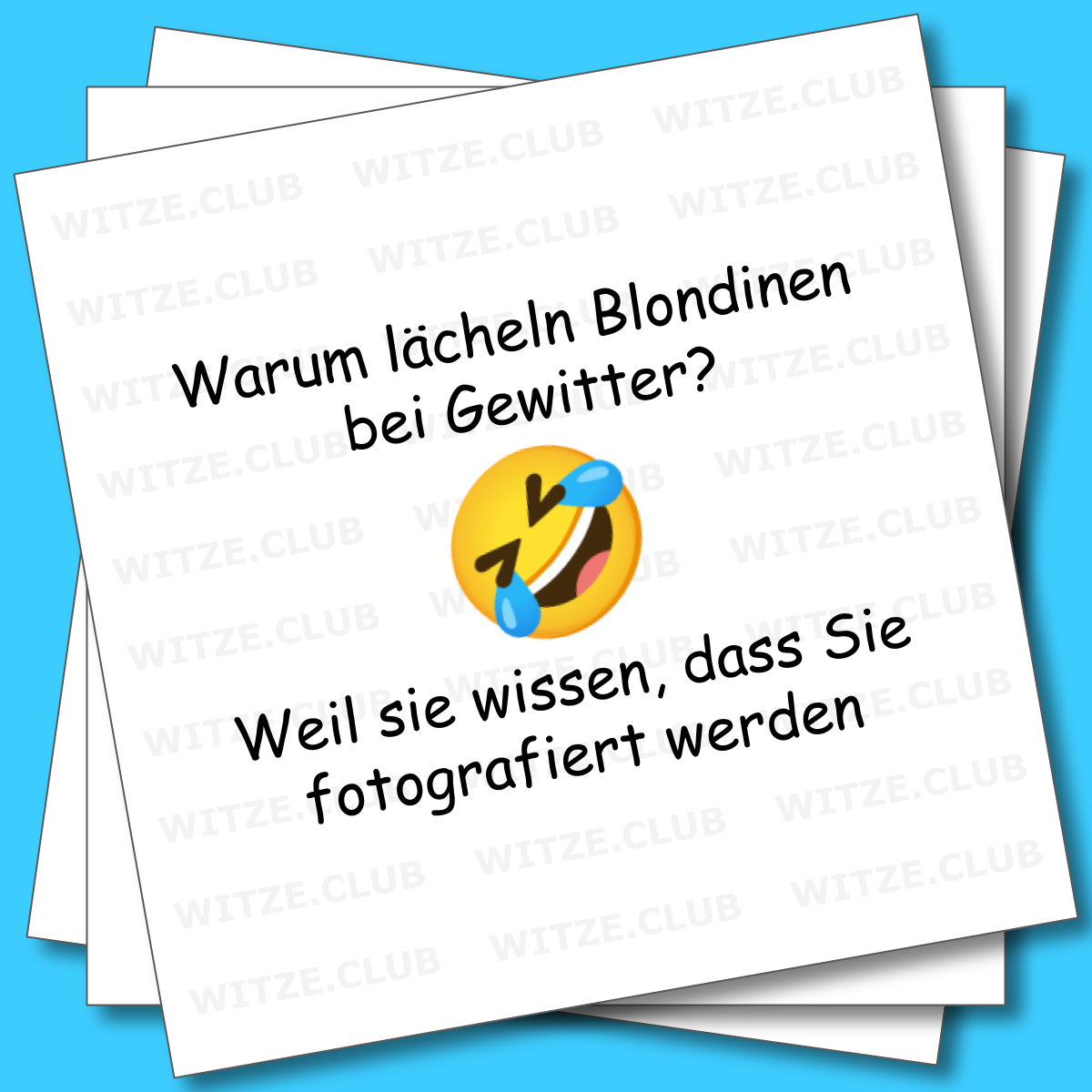 Warum lächeln Blondinen bei Gewitter